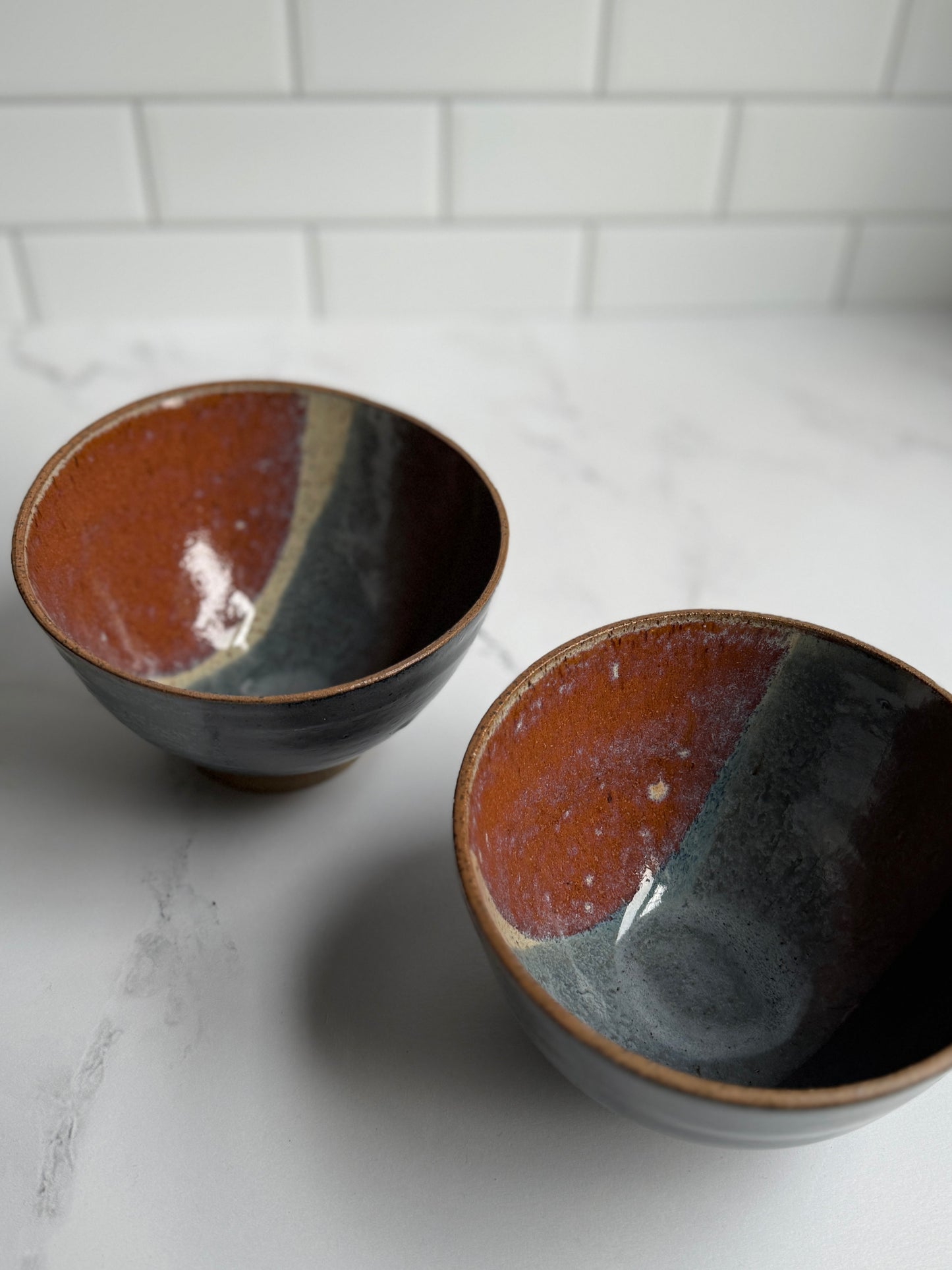 Brick/ Blue Ombre Bowl (Small)