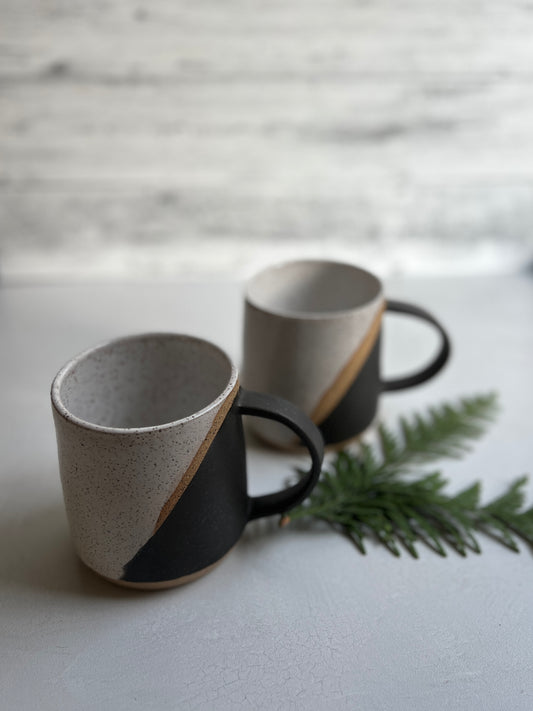 Black,White, Brown Mug