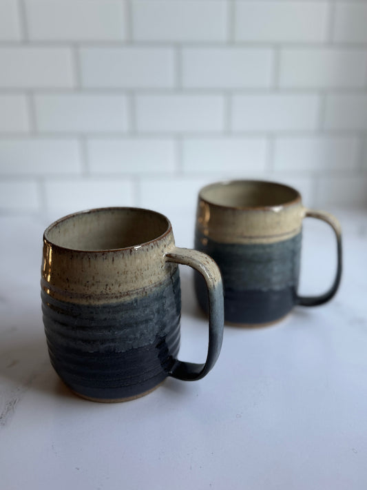 Blue Ombre Textured Mugs