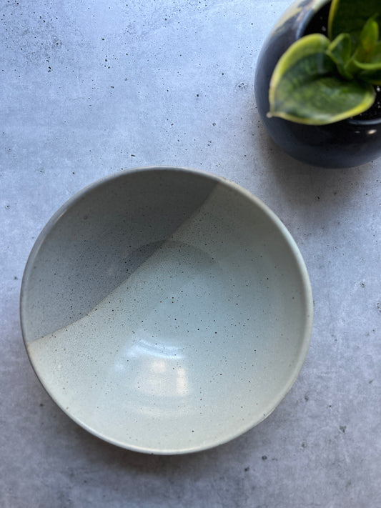 Celadon gray ombré bowl