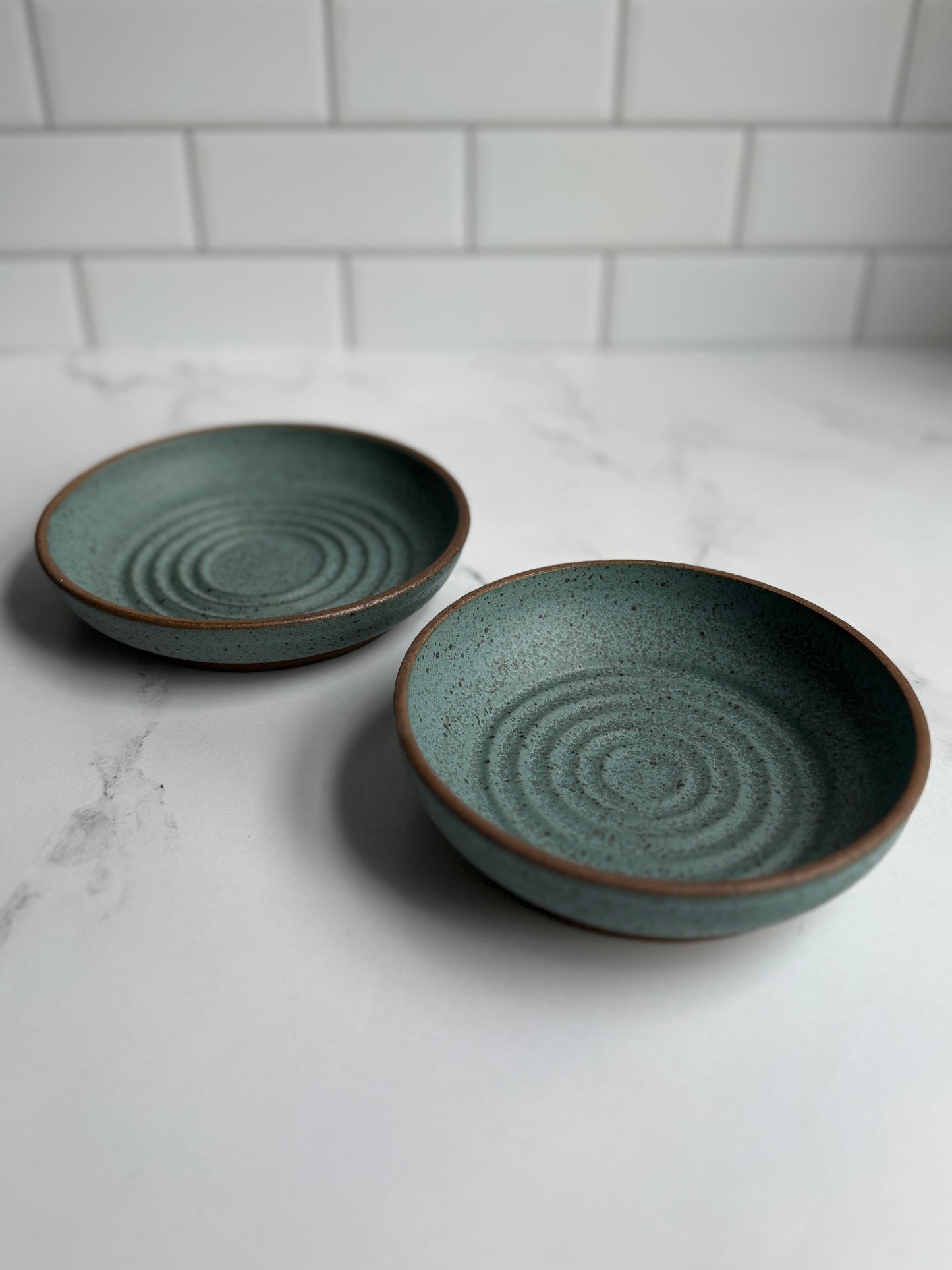 Matte Stone Blue Soap Dish