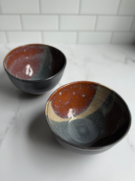 Brick/ Blue Ombre Bowl (Med)