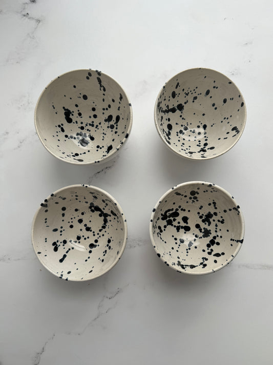 White/ Navy - Splatter Bowls (Small)