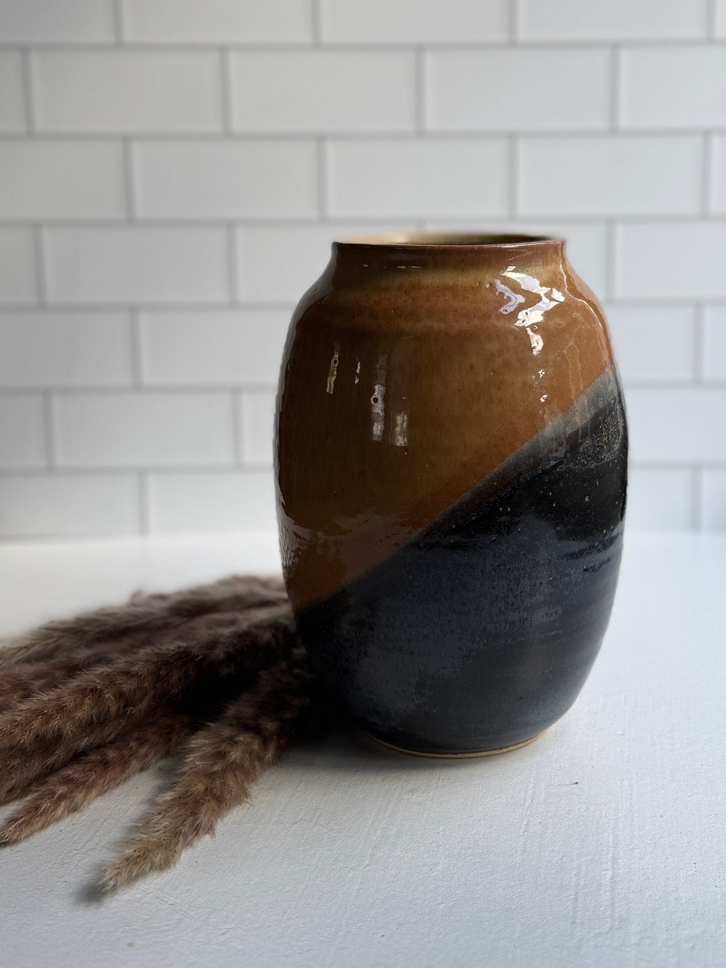 Khaki Midnight Vase