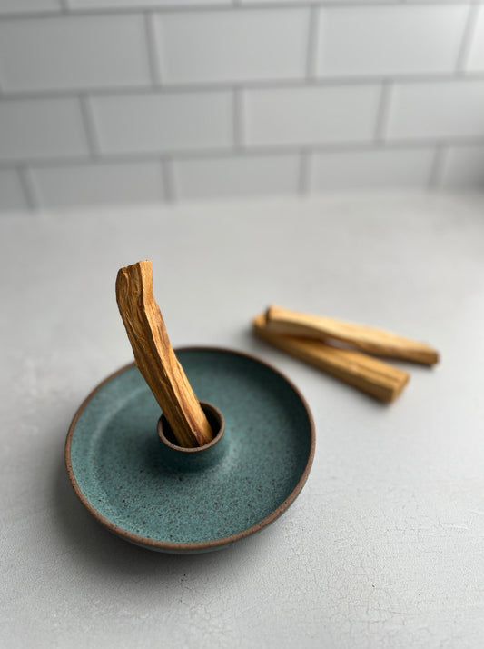 Palo Santo Holder- Matte Stone Blue